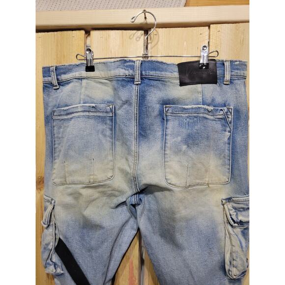 Valabasas Distressed Paint Splash Skiny Leg Jeans Mens Sz 40 X 30 - Picture 10 of 14